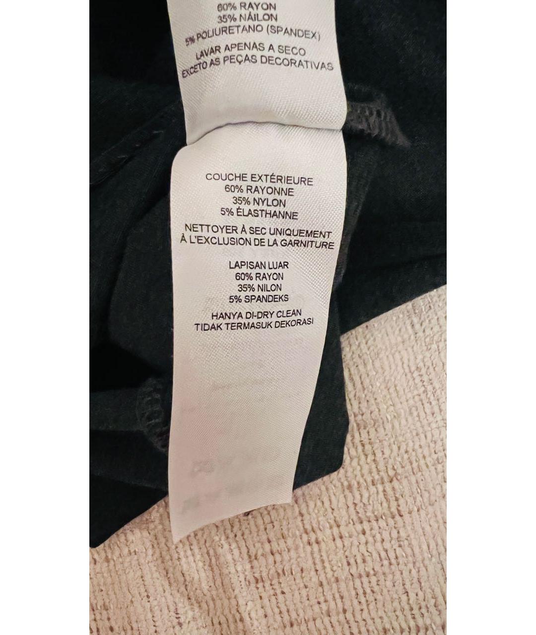 ARMANI EXCHANGE Антрацитовое вискозное коктейльное платье, фото 6