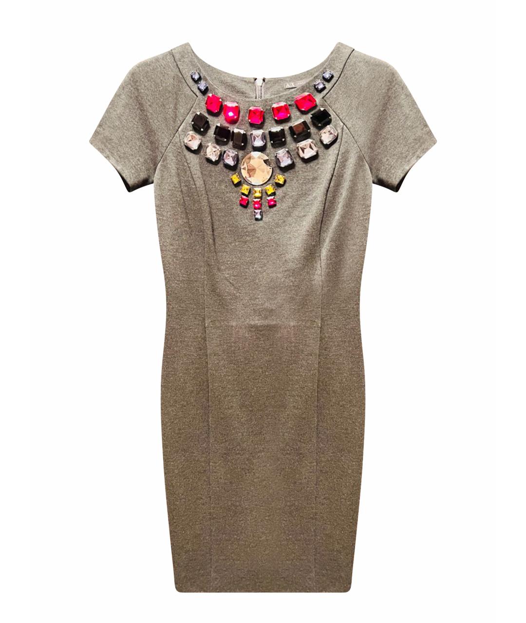 ARMANI EXCHANGE Антрацитовое вискозное коктейльное платье, фото 1