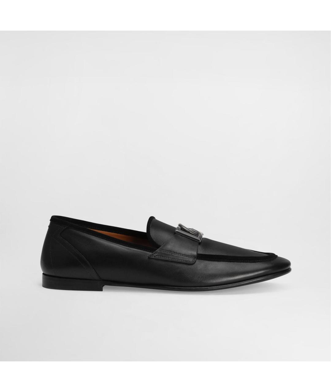 DOLCE&GABBANA Черные кожаные туфли, фото 8