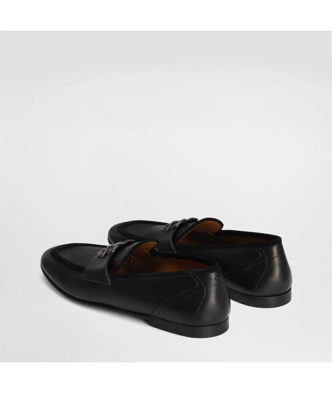 DOLCE&GABBANA Черные кожаные туфли, фото 4