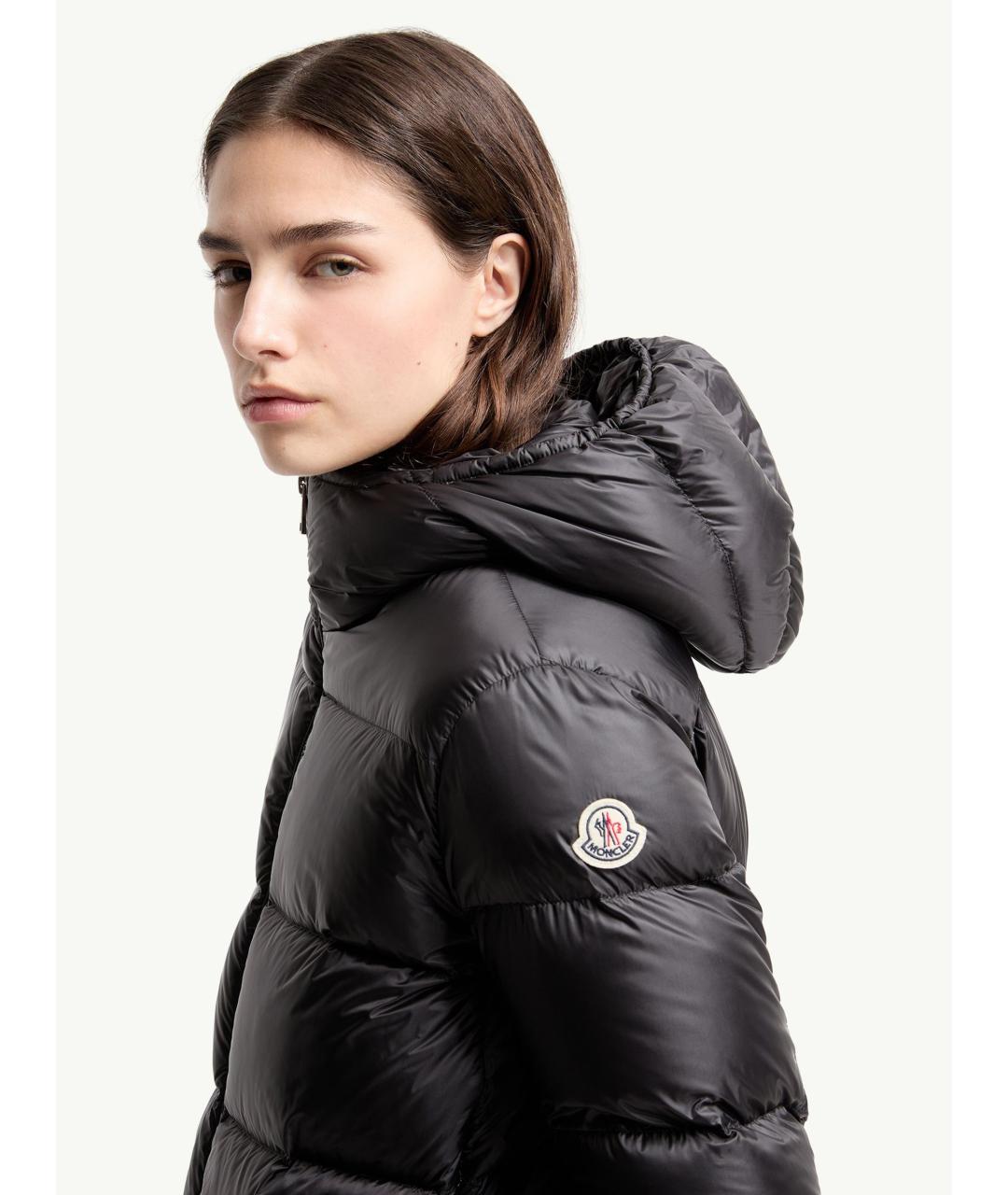 MONCLER Черная полиамидовая куртка, фото 6