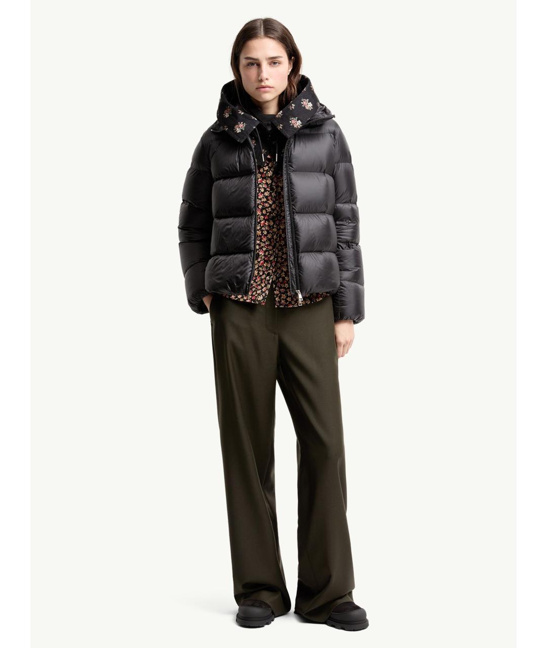 MONCLER Черная полиамидовая куртка, фото 2