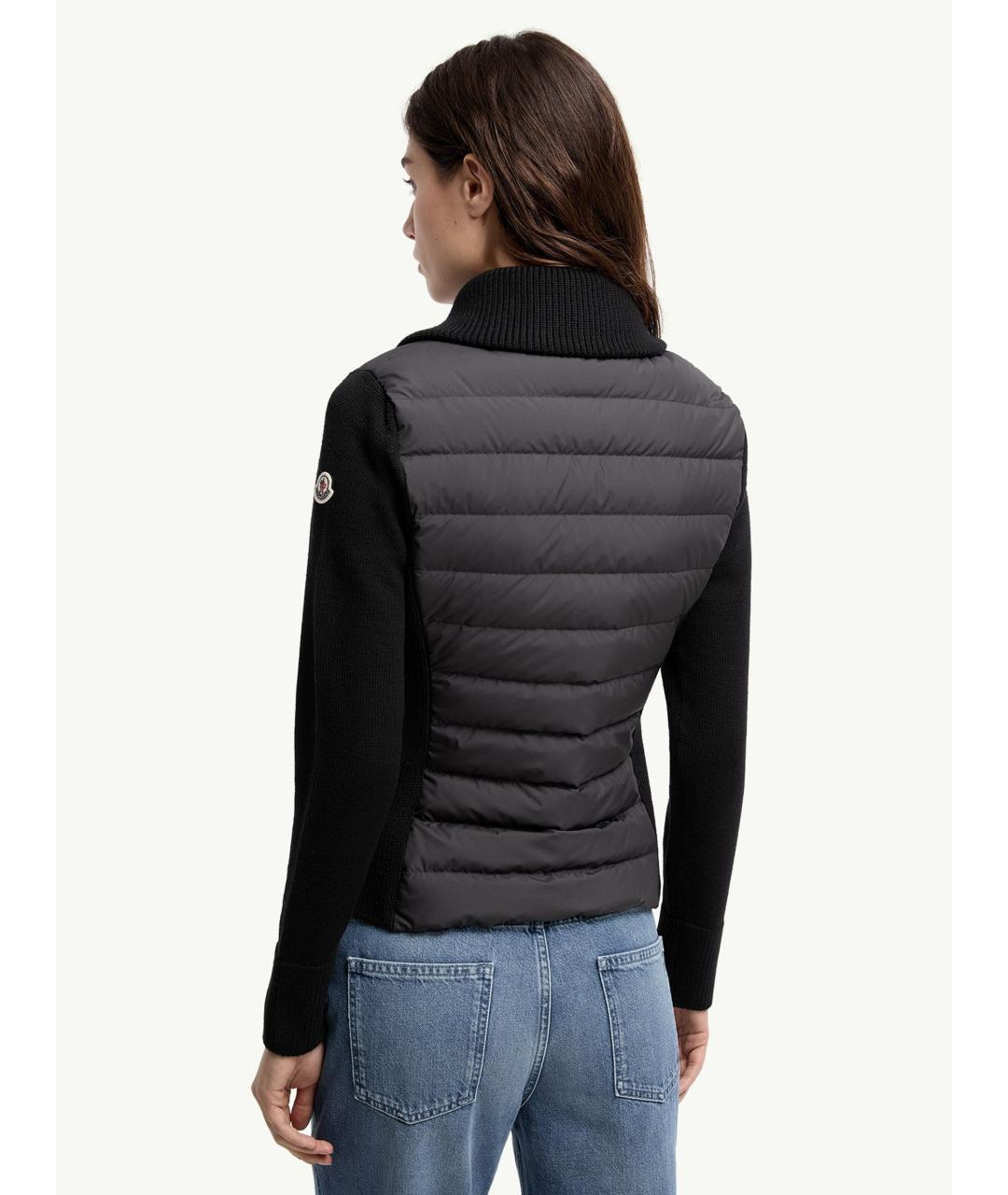MONCLER Черная полиэстеровая куртка, фото 4