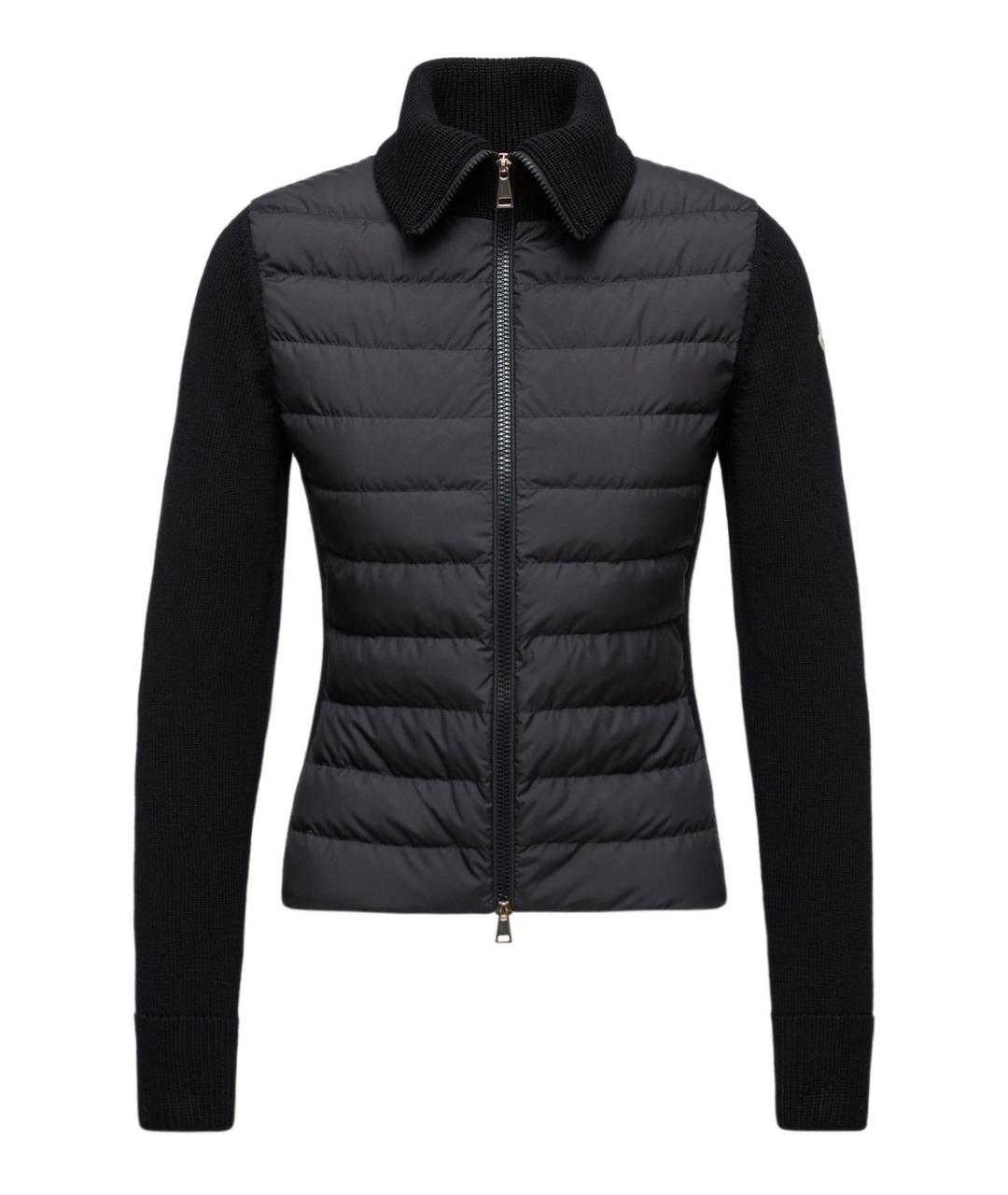 MONCLER Черная полиэстеровая куртка, фото 1
