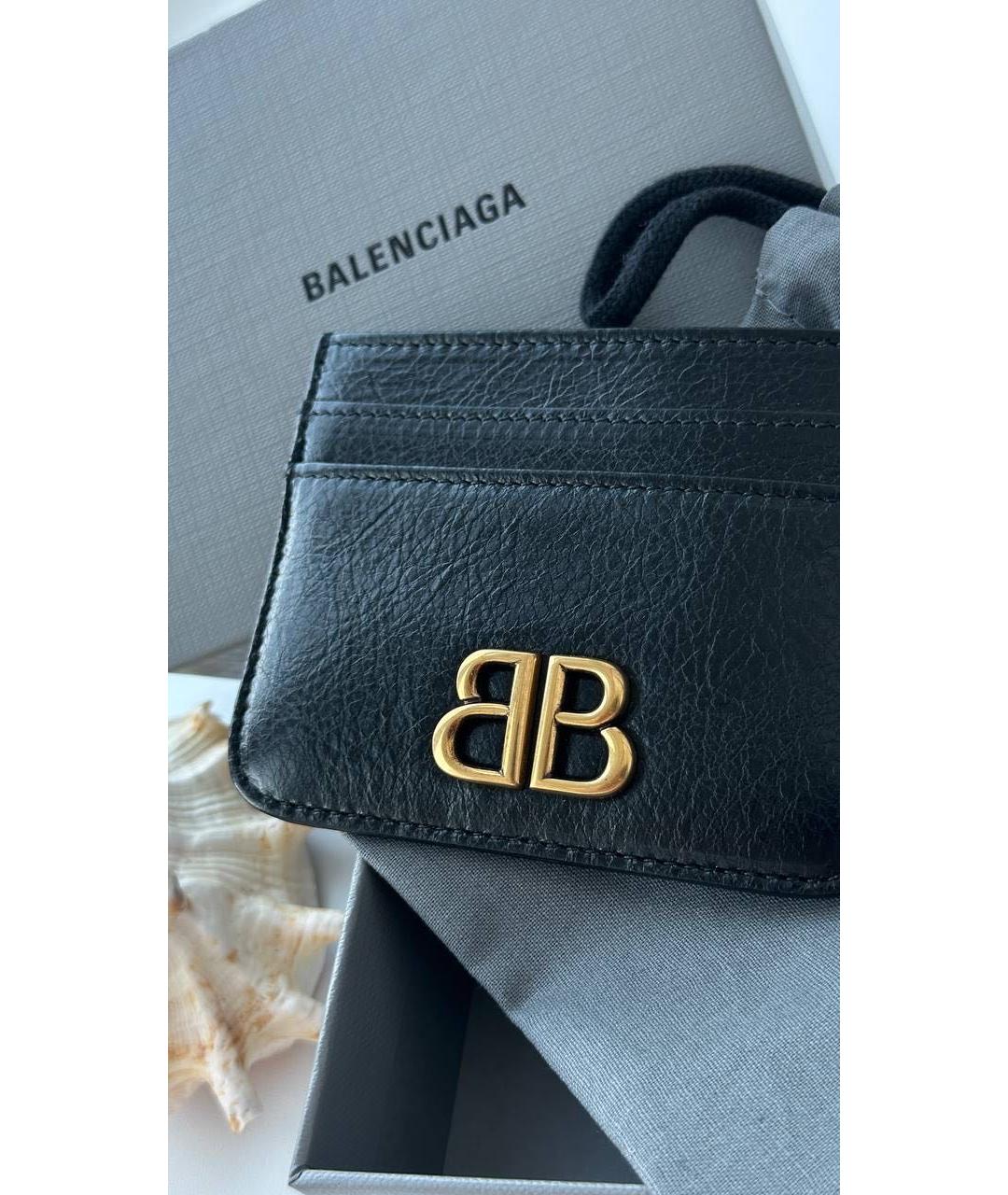 BALENCIAGA Черный кожаный кардхолдер, фото 7