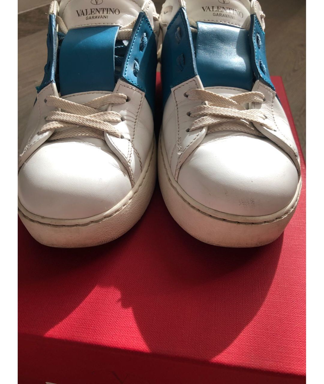 VALENTINO GARAVANI Белые кожаные кроссовки, фото 6