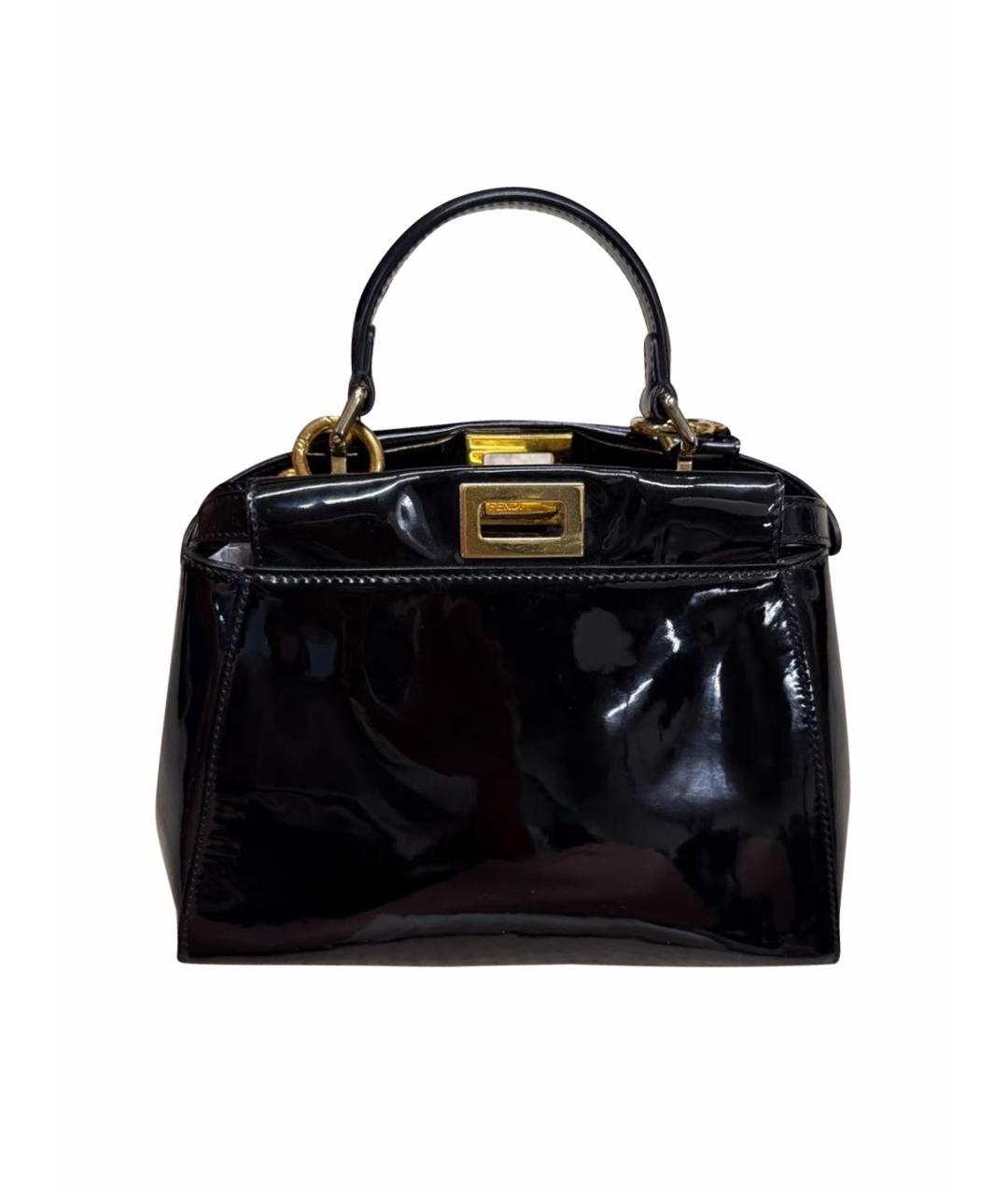 FENDI Черная кожаная сумка через плечо, фото 1