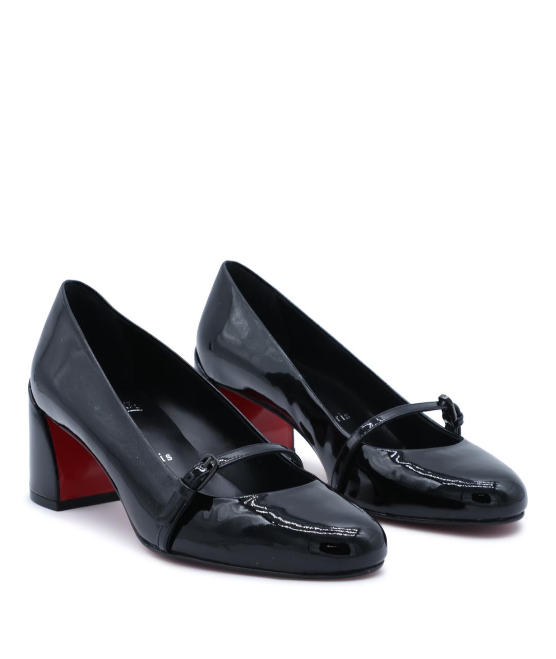 CHRISTIAN LOUBOUTIN Черные туфли из лакированной кожи, фото 4