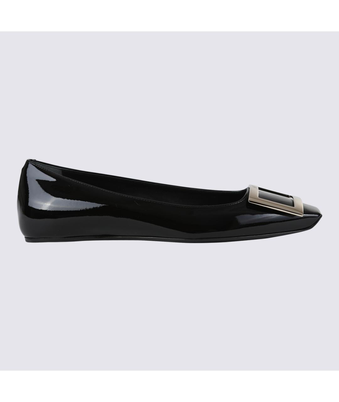 ROGER VIVIER Черные балетки из лакированной кожи, фото 2