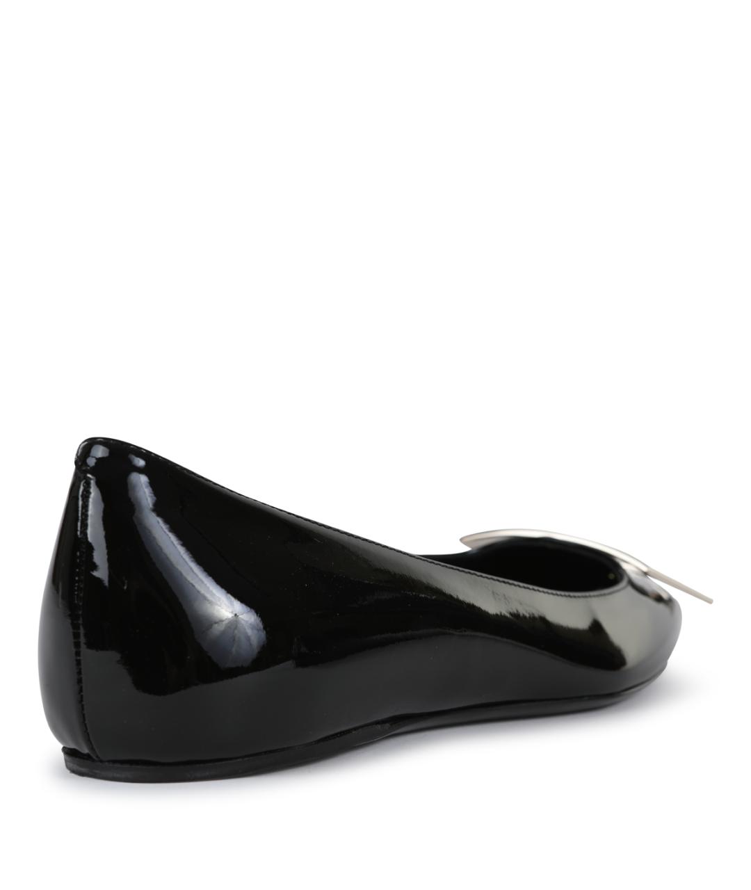 ROGER VIVIER Черные балетки из лакированной кожи, фото 5