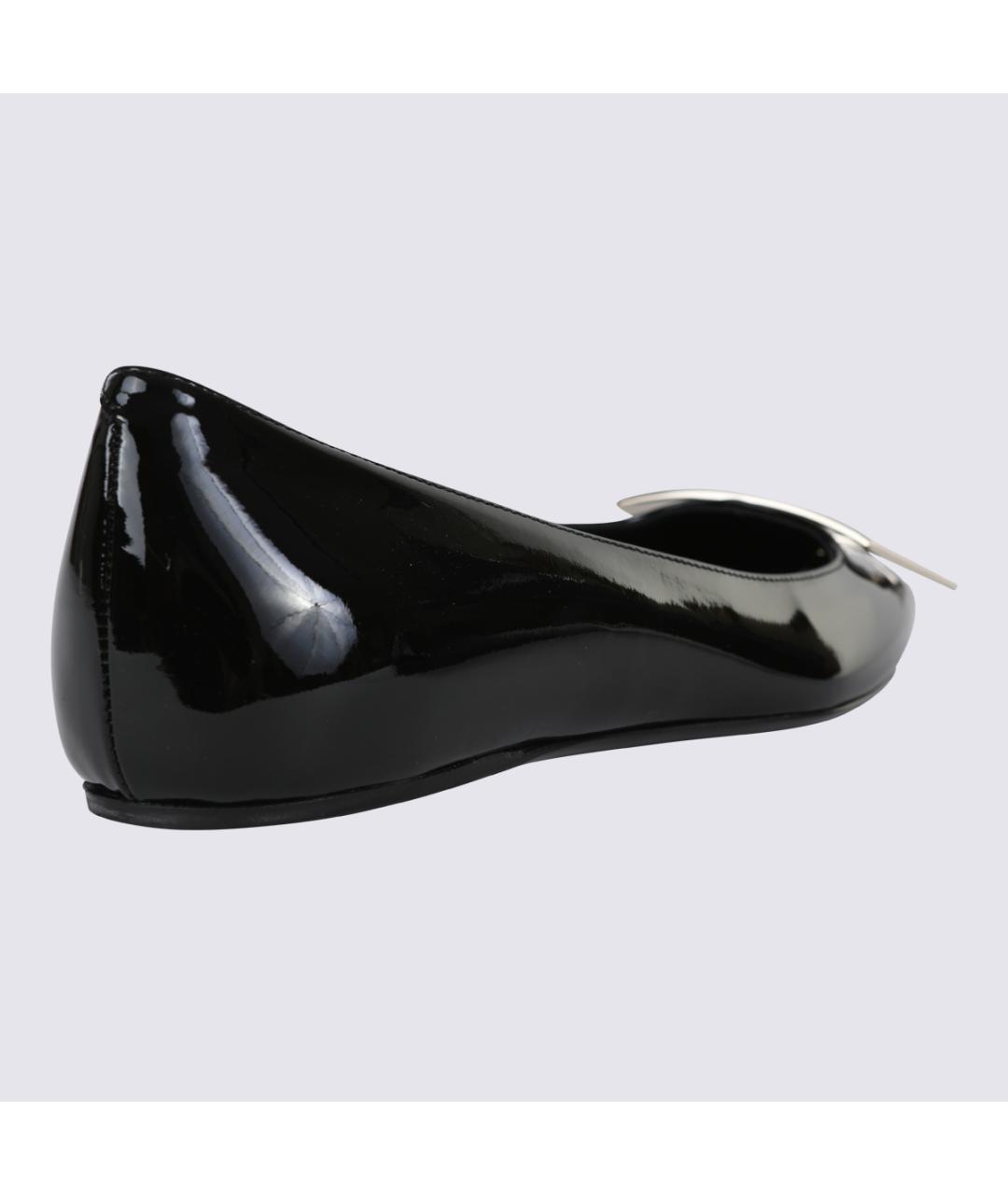 ROGER VIVIER Черные балетки из лакированной кожи, фото 3