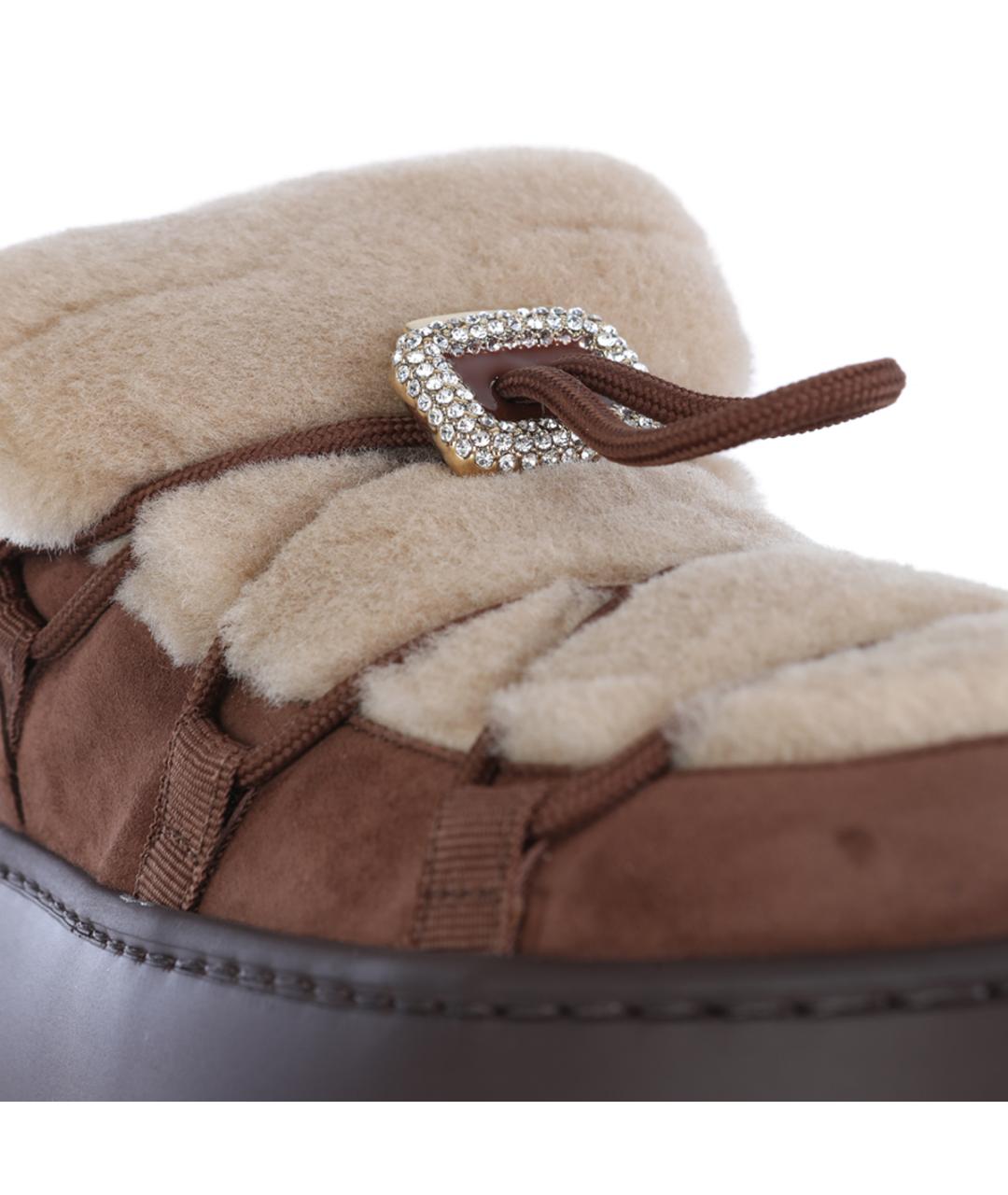 ROGER VIVIER Коричневые замшевые ботинки, фото 8