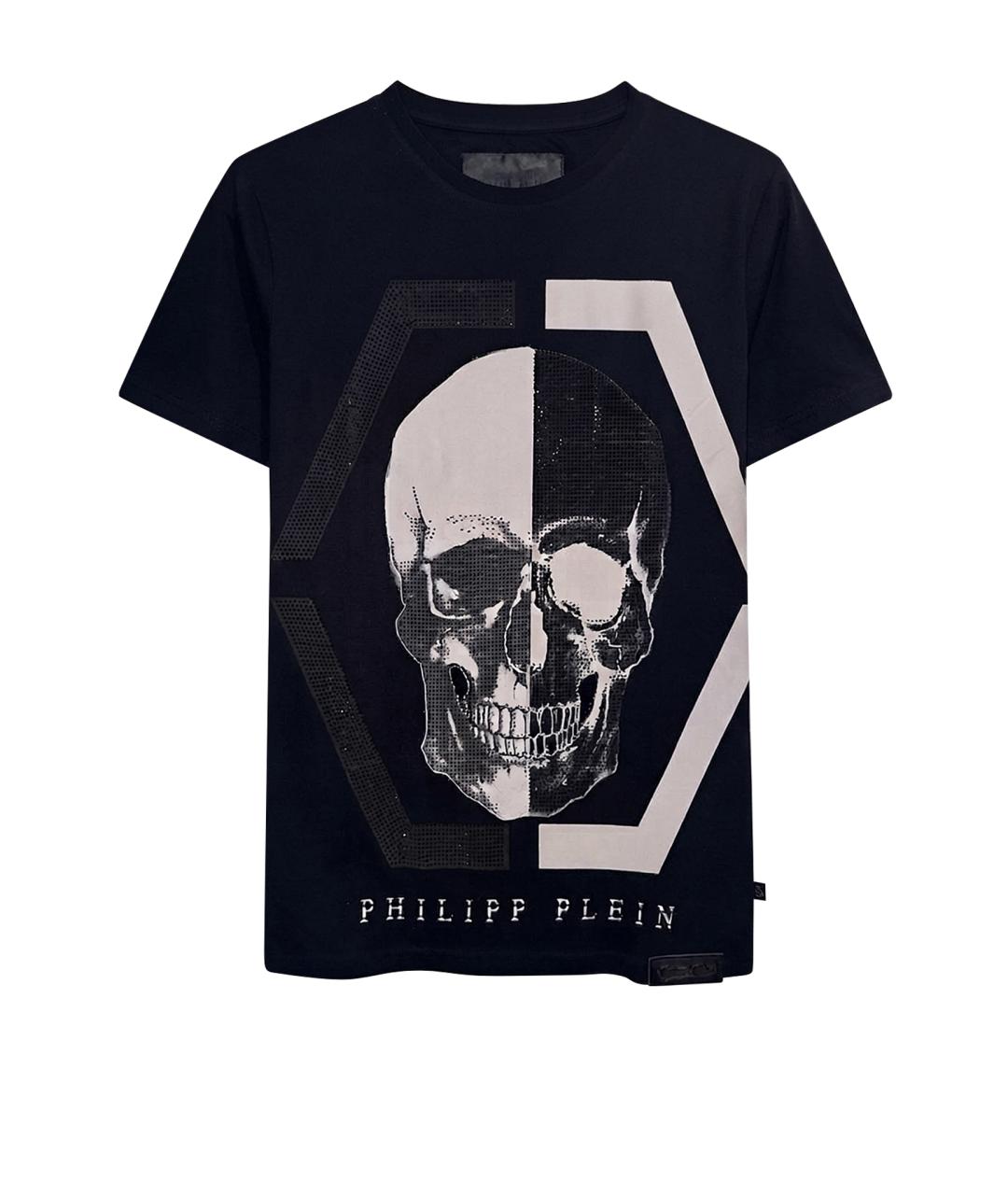 PHILIPP PLEIN Черная хлопковая футболка, фото 1