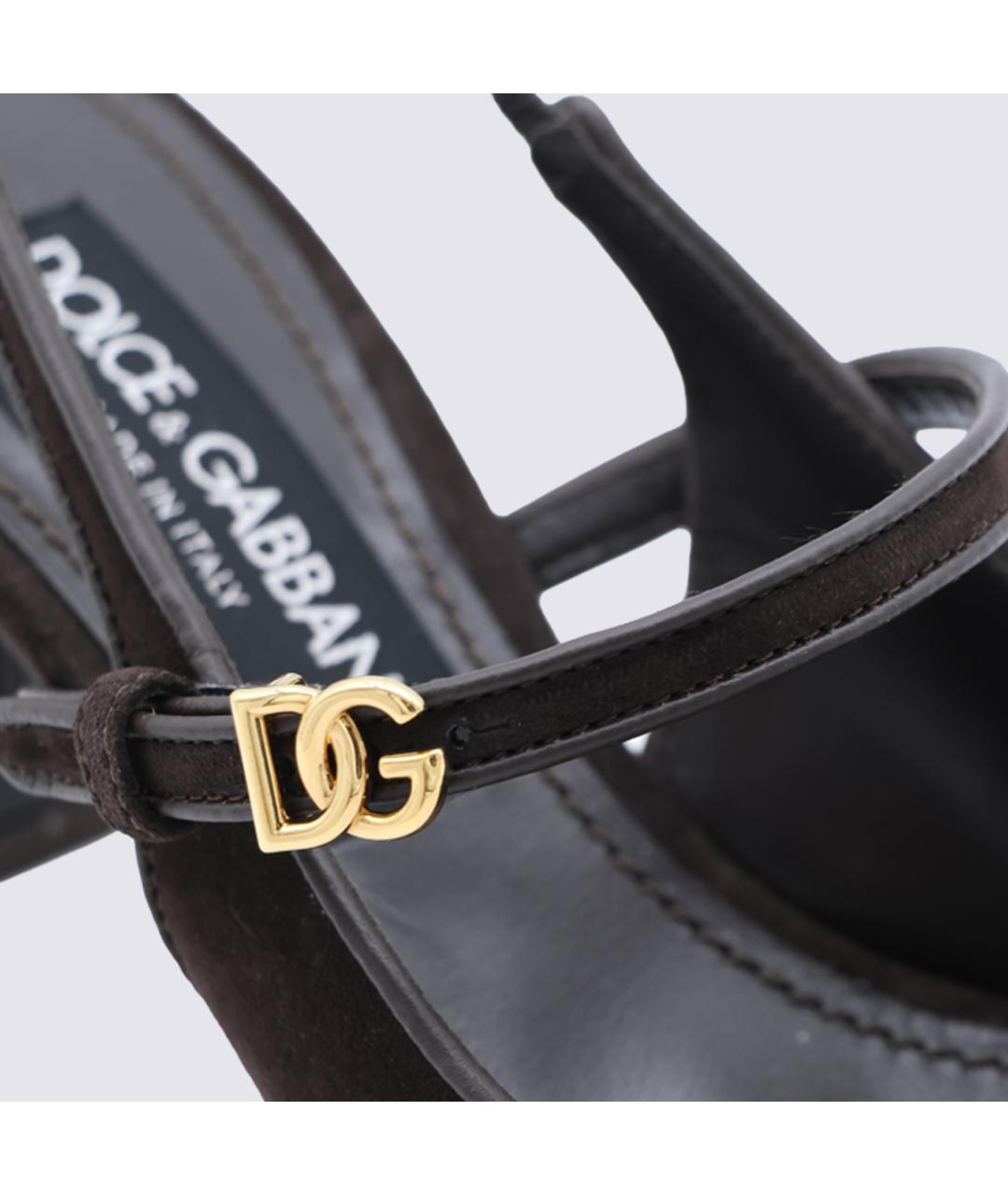DOLCE&GABBANA Коричневые замшевые туфли, фото 6