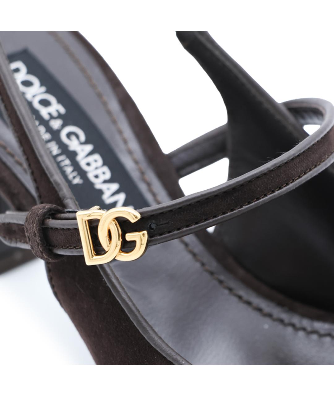 DOLCE&GABBANA Коричневые замшевые туфли, фото 7