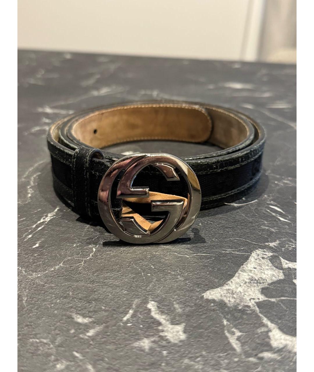 GUCCI Черный кожаный ремень, фото 5
