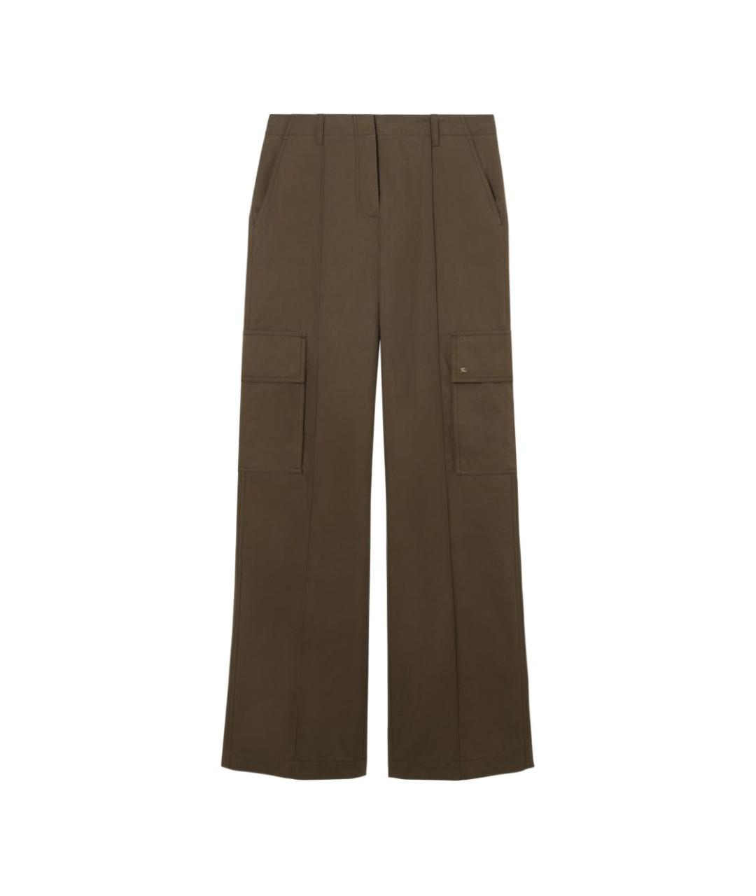 BURBERRY Хаки прямые брюки, фото 1