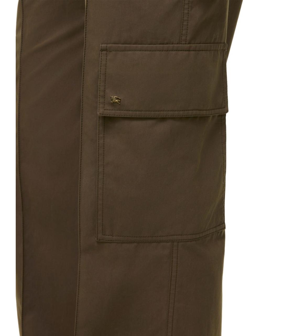 BURBERRY Хаки прямые брюки, фото 4