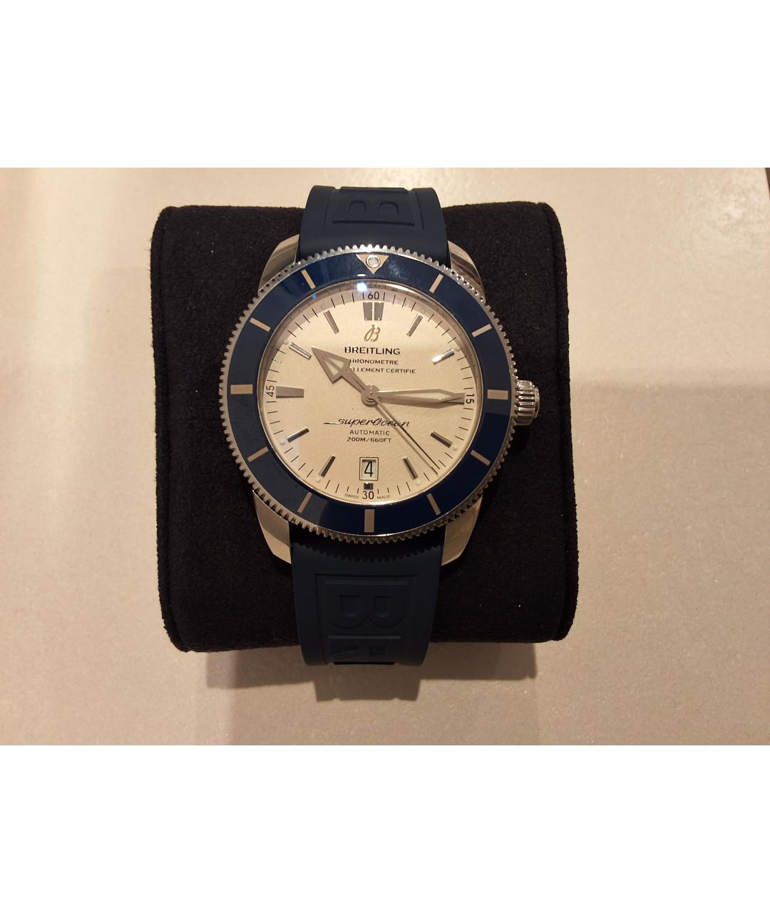 BREITLING SUPEROCEAN Синие стальные часы, фото 6