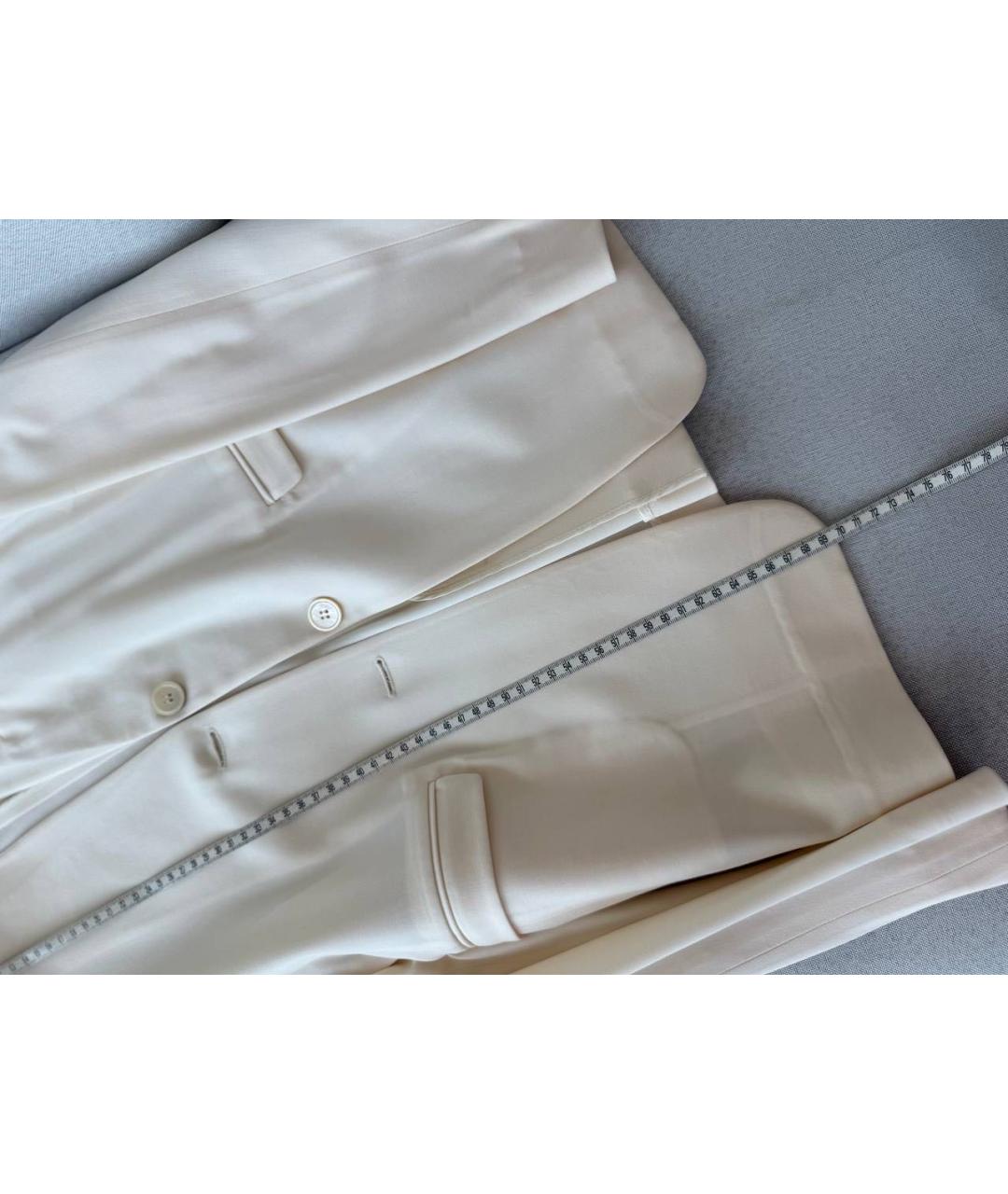 JIL SANDER Бежевый шерстяной костюм с брюками, фото 6