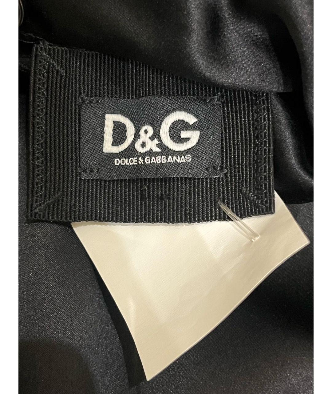 DOLCE&GABBANA Черная шелковая блузы, фото 3