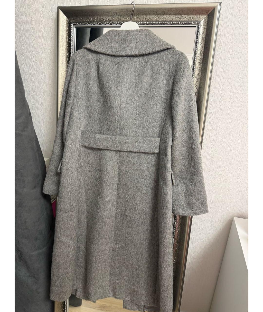 MAX MARA Серое шерстяное пальто, фото 5
