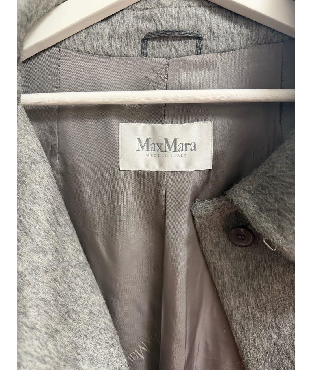 MAX MARA Серое шерстяное пальто, фото 2