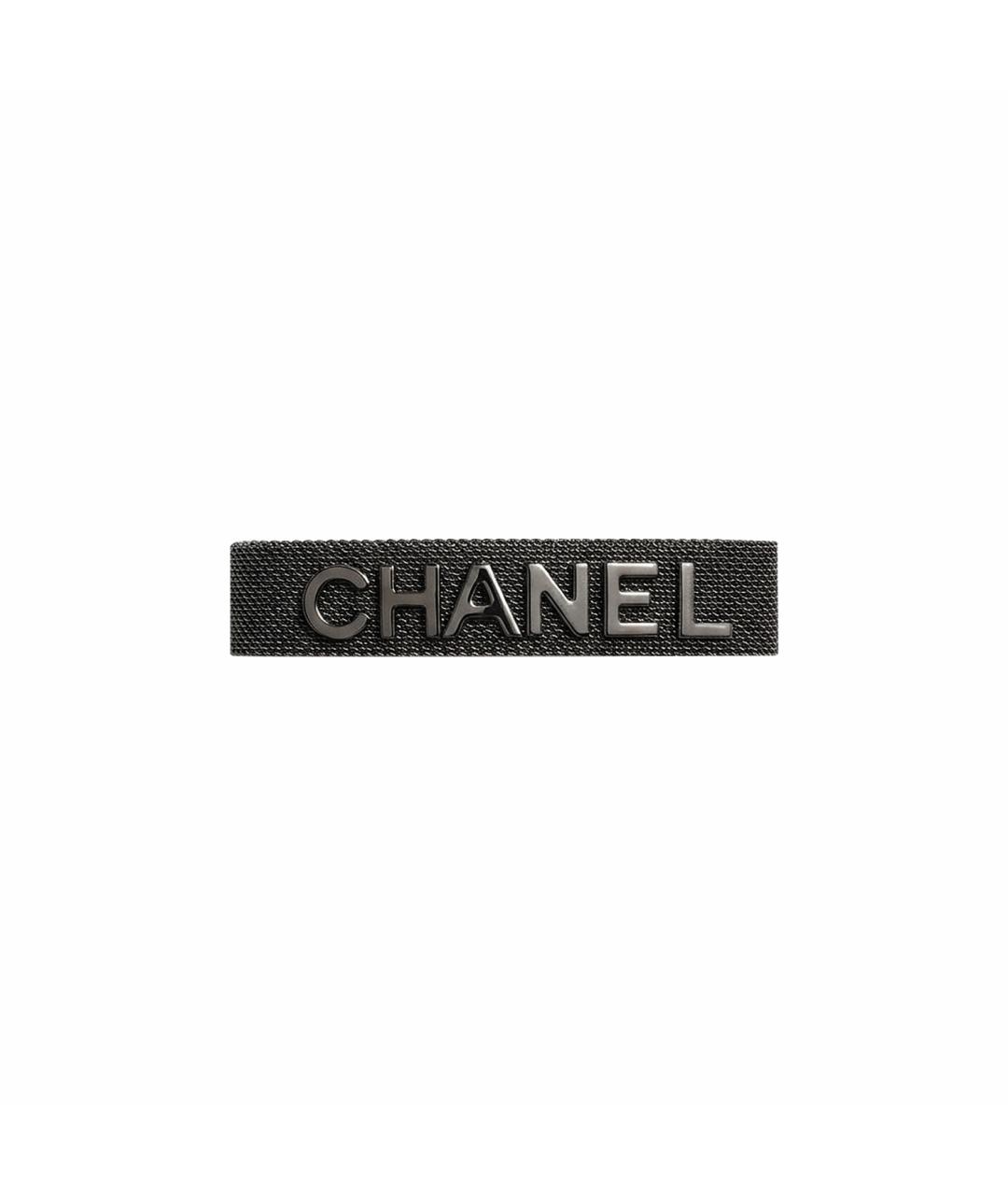 CHANEL Антрацитовый металлический браслет, фото 1