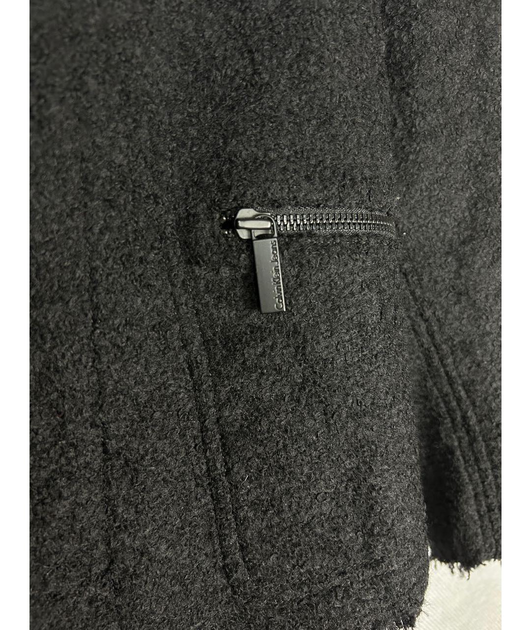 CALVIN KLEIN Черная шерстяная куртка, фото 4