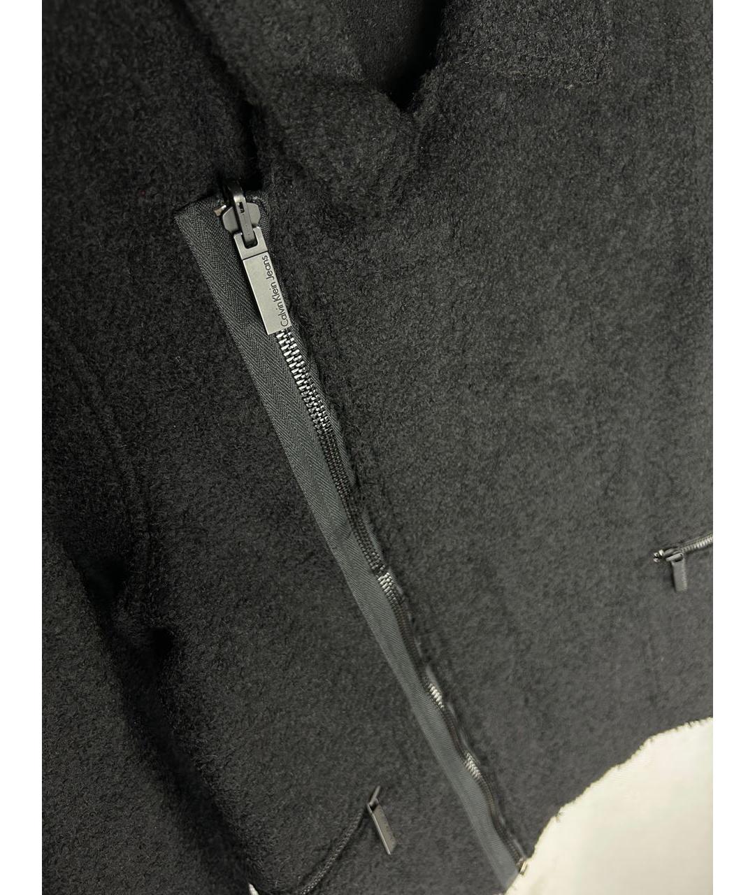CALVIN KLEIN Черная шерстяная куртка, фото 2