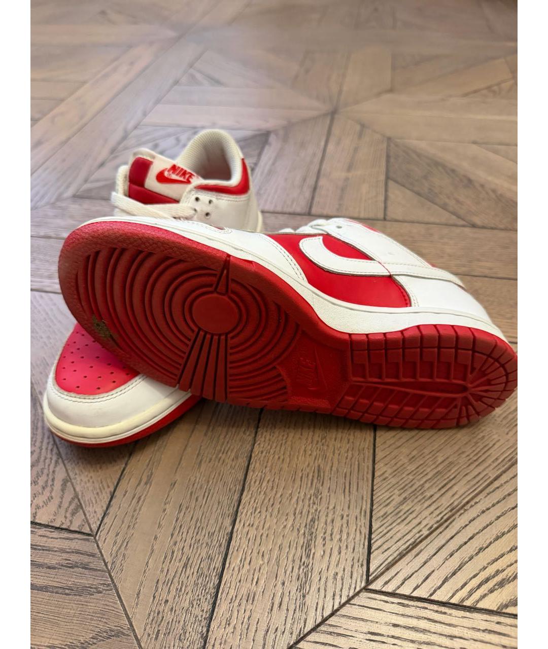 NIKE Красные кожаные кроссовки, фото 4
