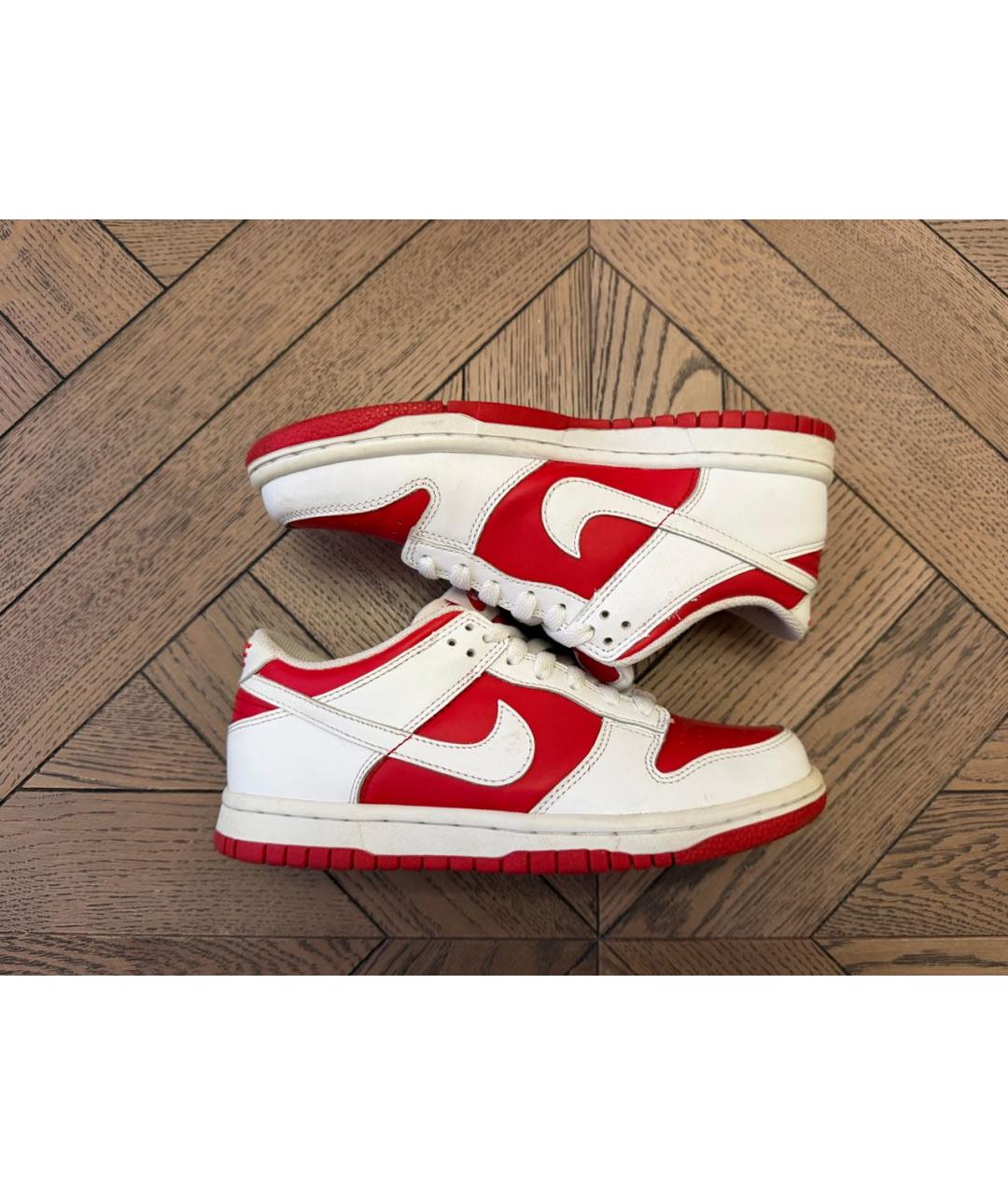 NIKE Красные кожаные кроссовки, фото 5
