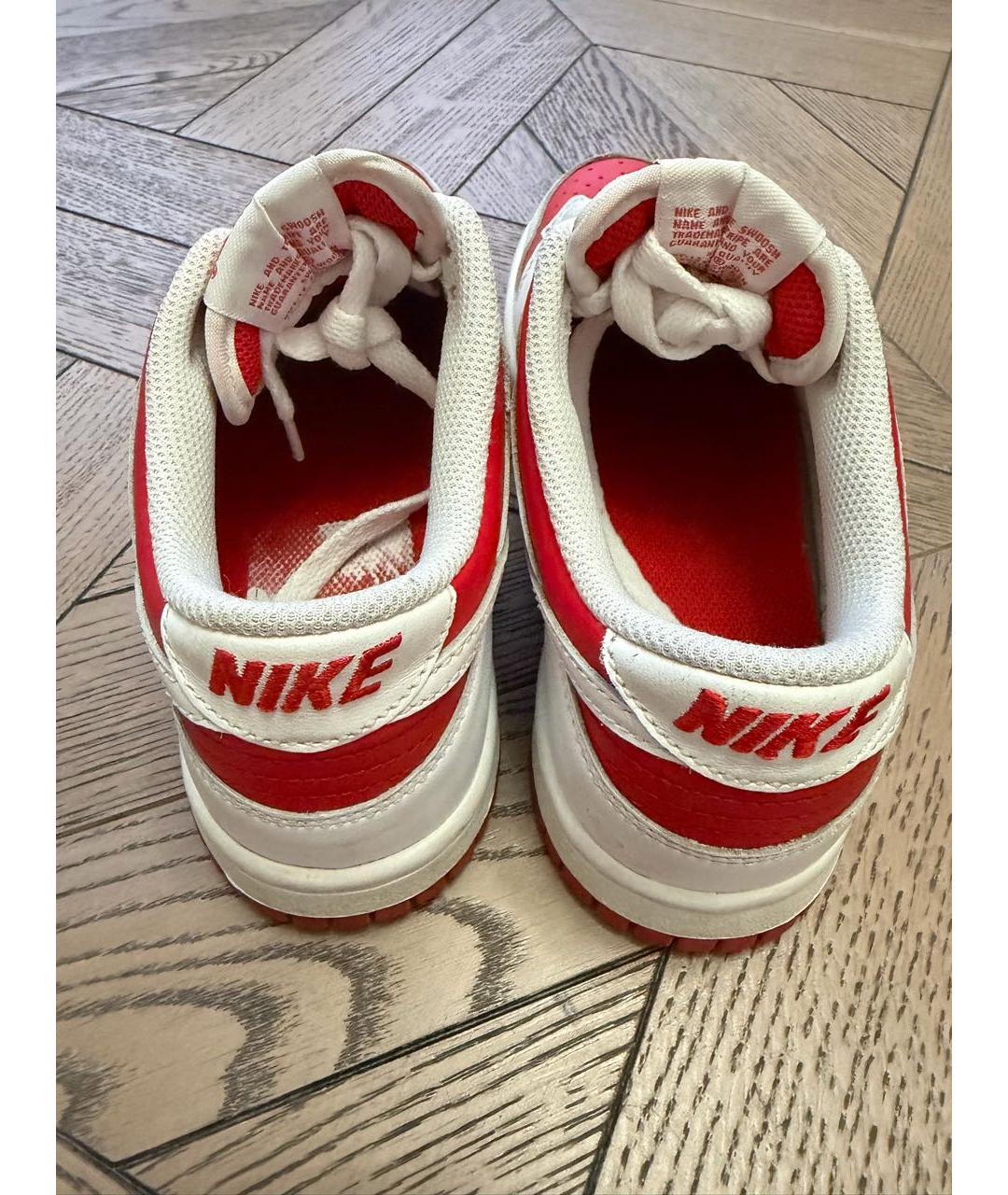 NIKE Красные кожаные кроссовки, фото 3