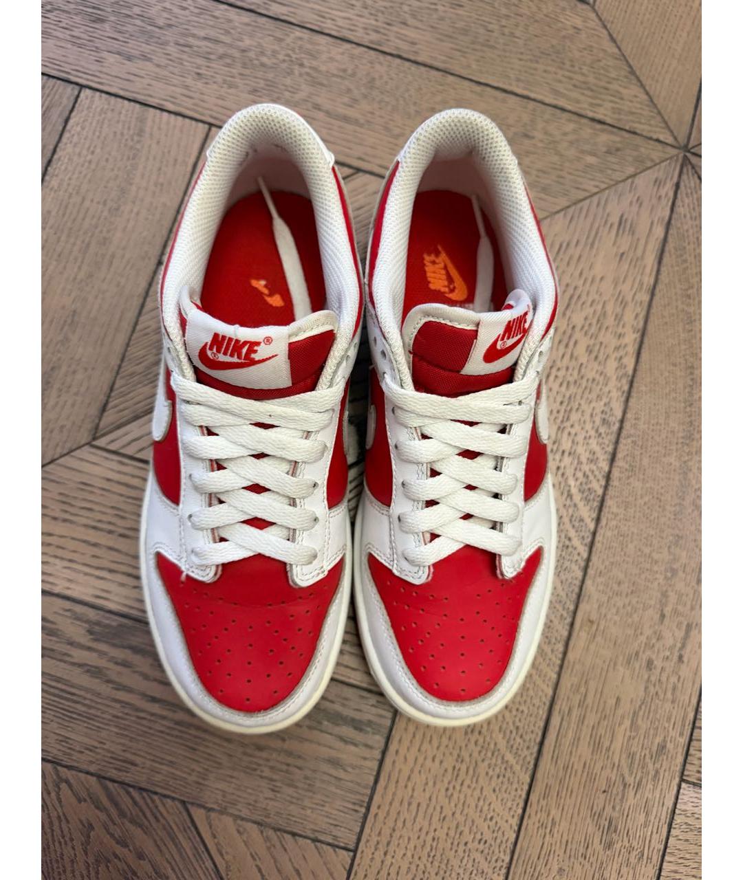 NIKE Красные кожаные кроссовки, фото 2