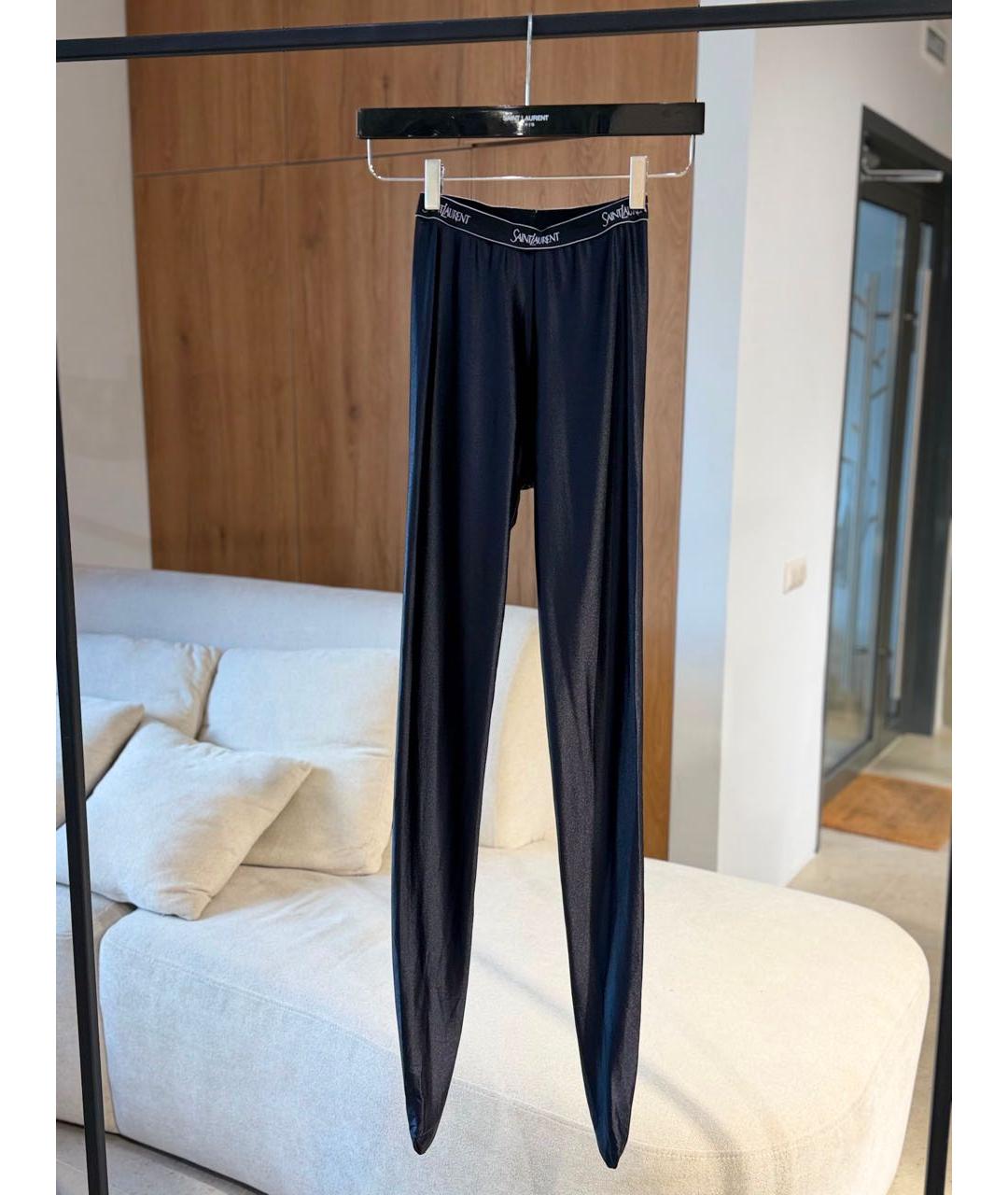 SAINT LAURENT Черные леггинсы и велосипедки, фото 4