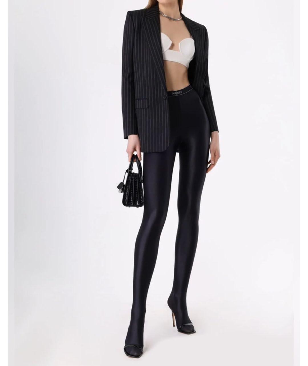 SAINT LAURENT Черные леггинсы и велосипедки, фото 3