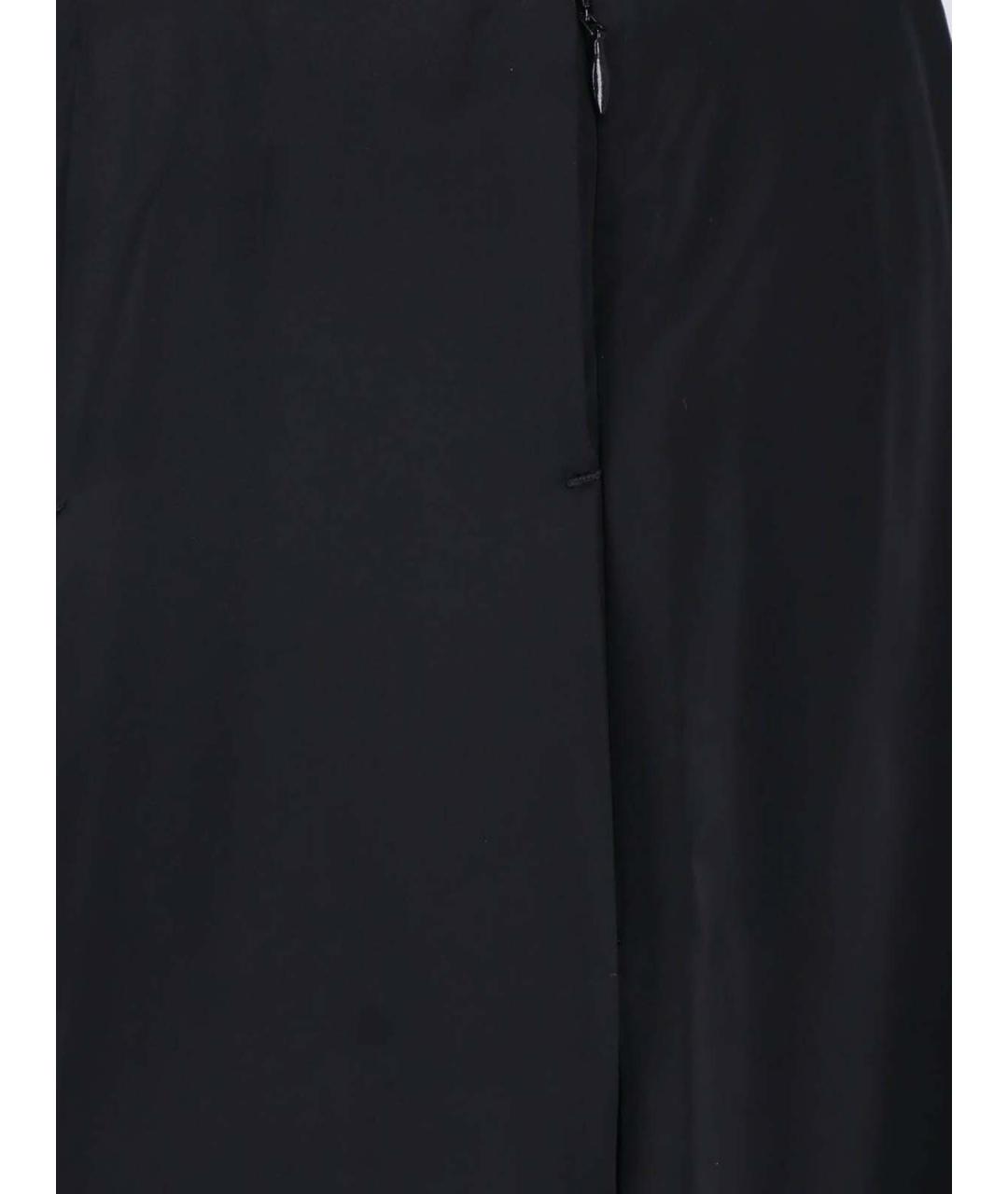 JIL SANDER Черная вискозная юбка миди, фото 4