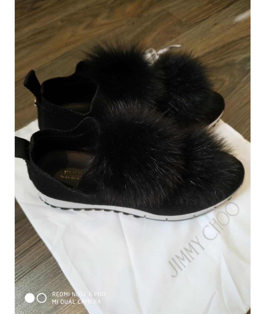 JIMMY CHOO Черные текстильные кроссовки, фото 3