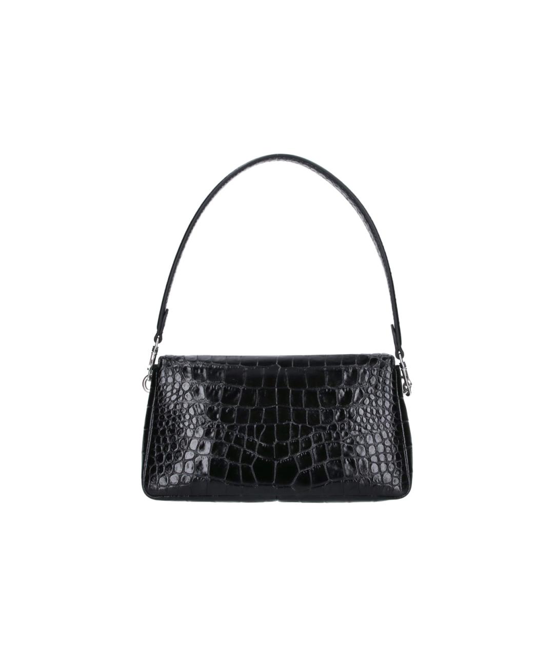 TORY BURCH Черная кожаная сумка с короткими ручками, фото 3