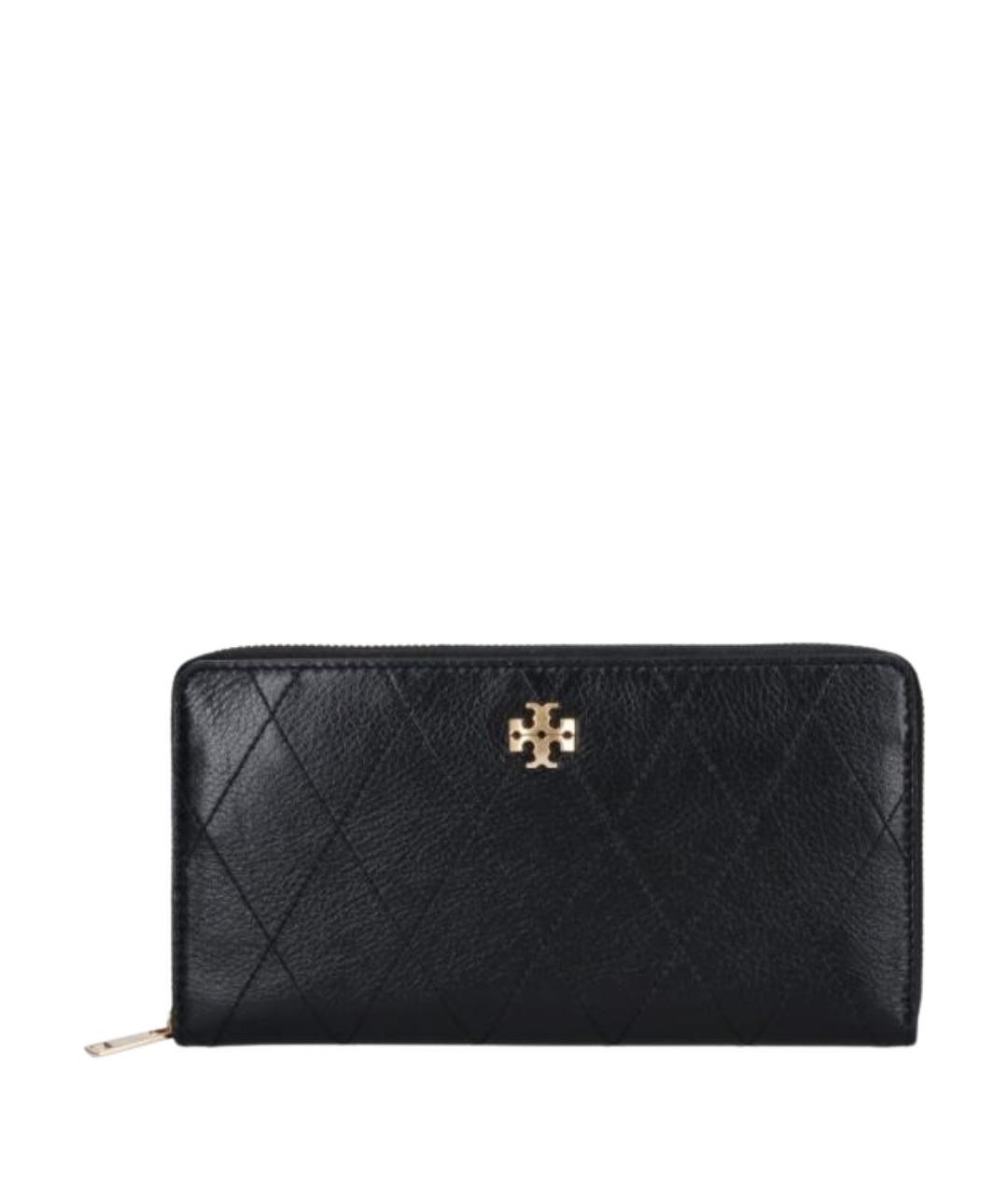 TORY BURCH Черный кожаный кошелек, фото 1