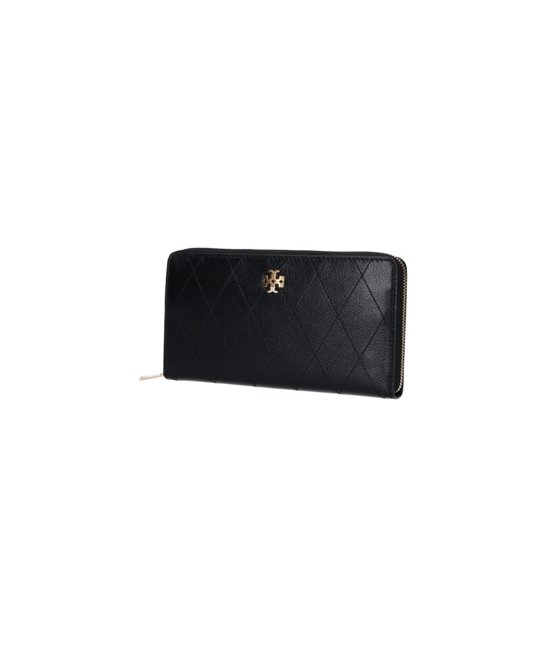 TORY BURCH Черный кожаный кошелек, фото 2