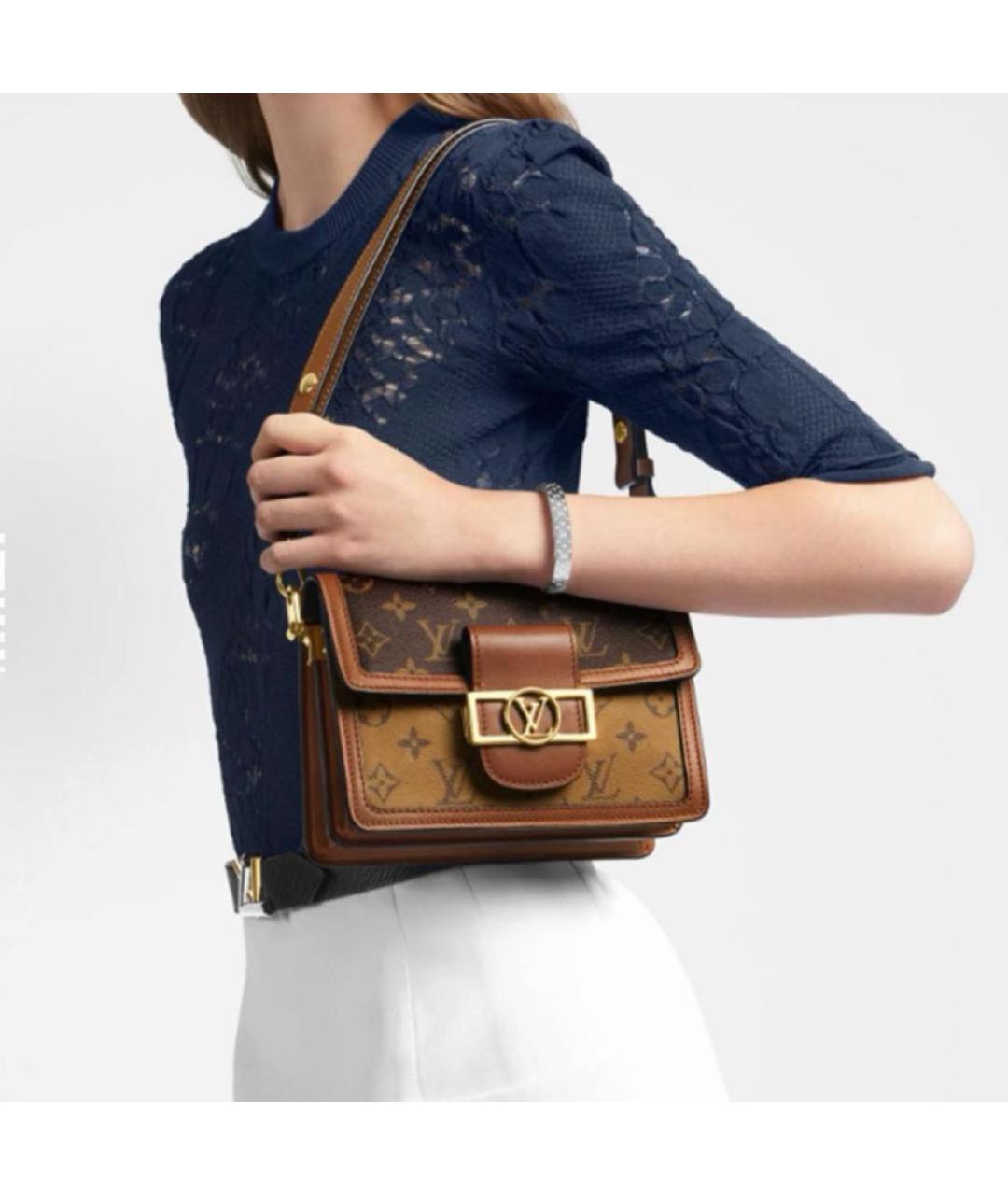 LOUIS VUITTON Коричневая сумка через плечо из канвы, фото 2