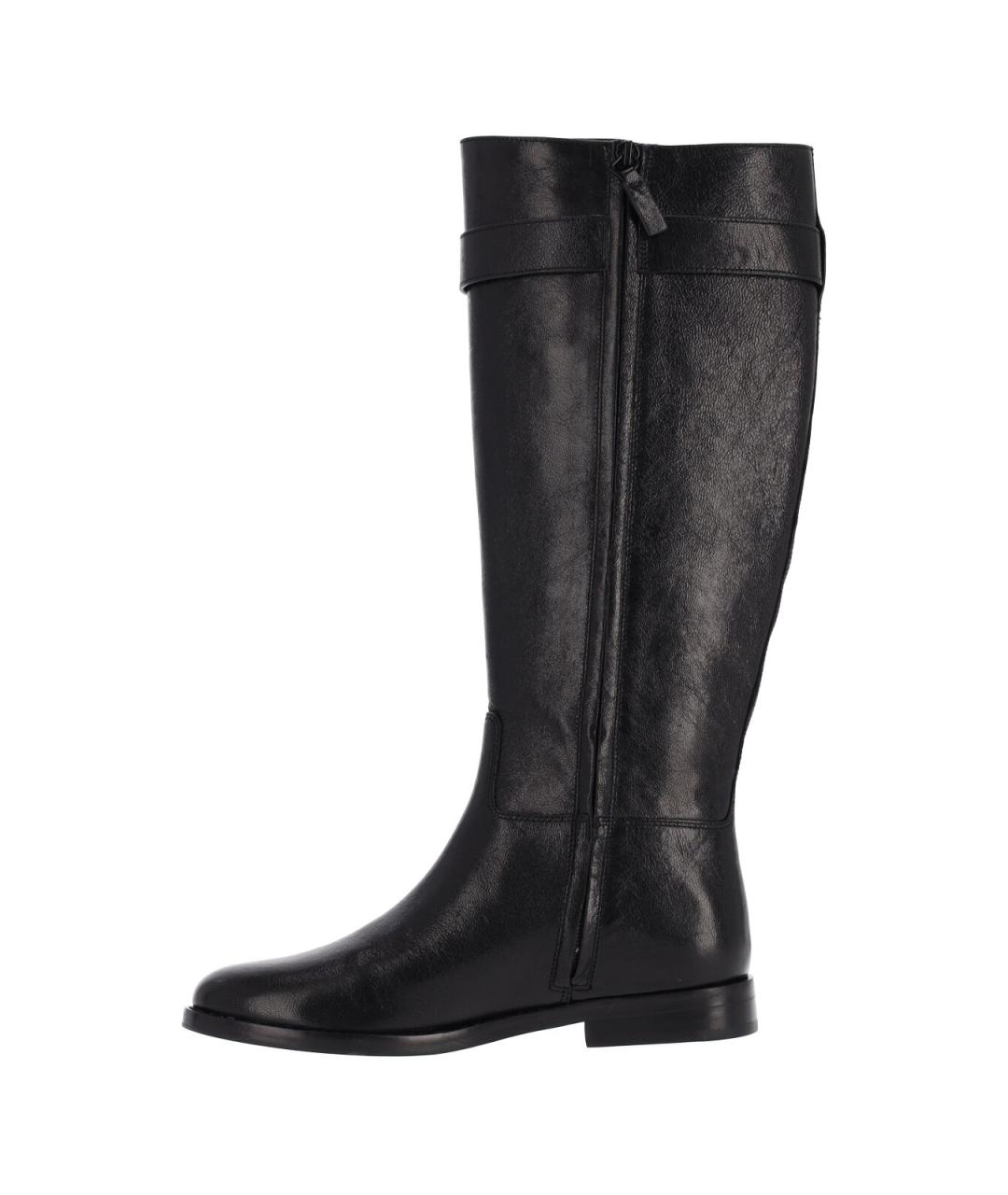 TORY BURCH Черные кожаные сапоги, фото 3