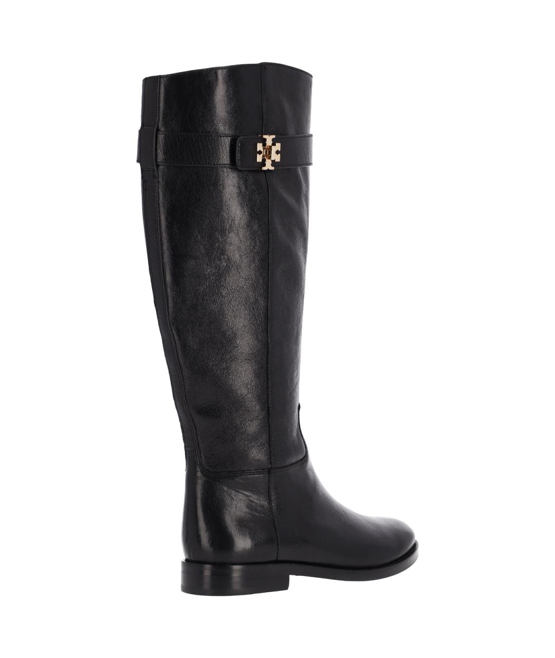 TORY BURCH Черные кожаные сапоги, фото 4