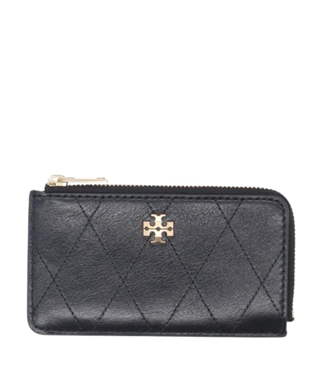 TORY BURCH Черный кожаный кошелек, фото 1