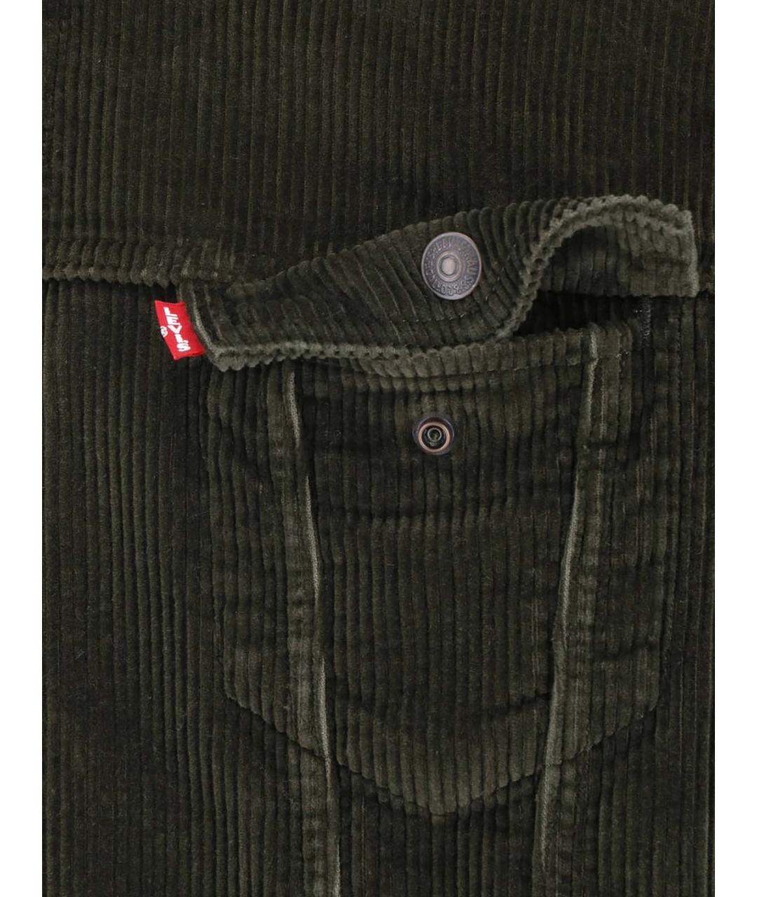LEVI'S Зеленая хлопковая куртка, фото 3