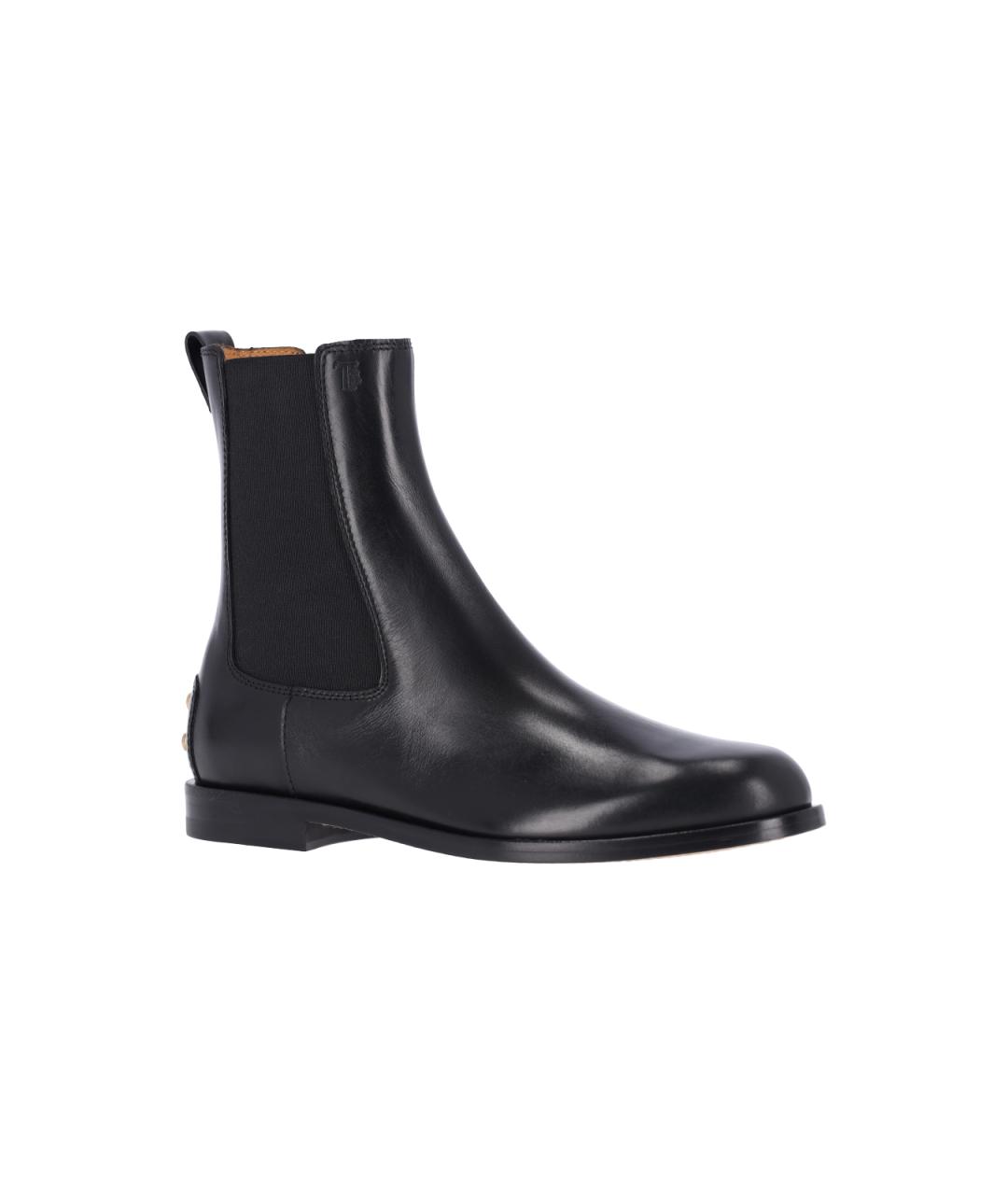 TOD'S Черные кожаные ботинки, фото 2