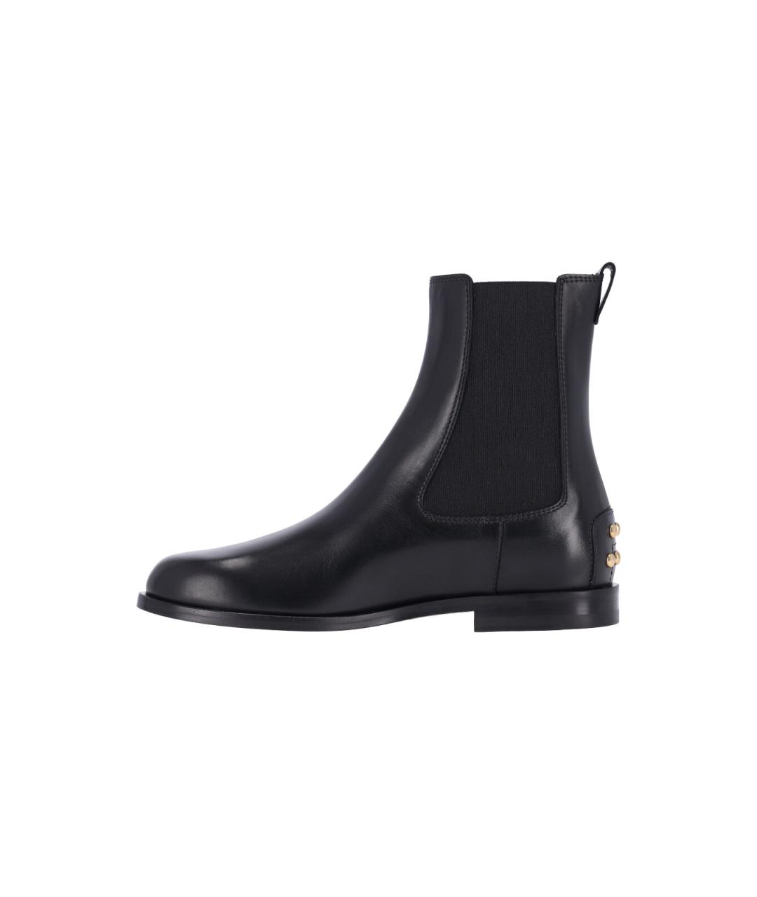 TOD'S Черные кожаные ботинки, фото 3