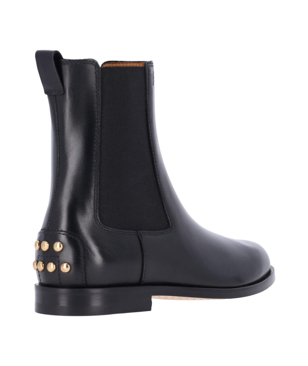 TOD'S Черные кожаные ботинки, фото 4