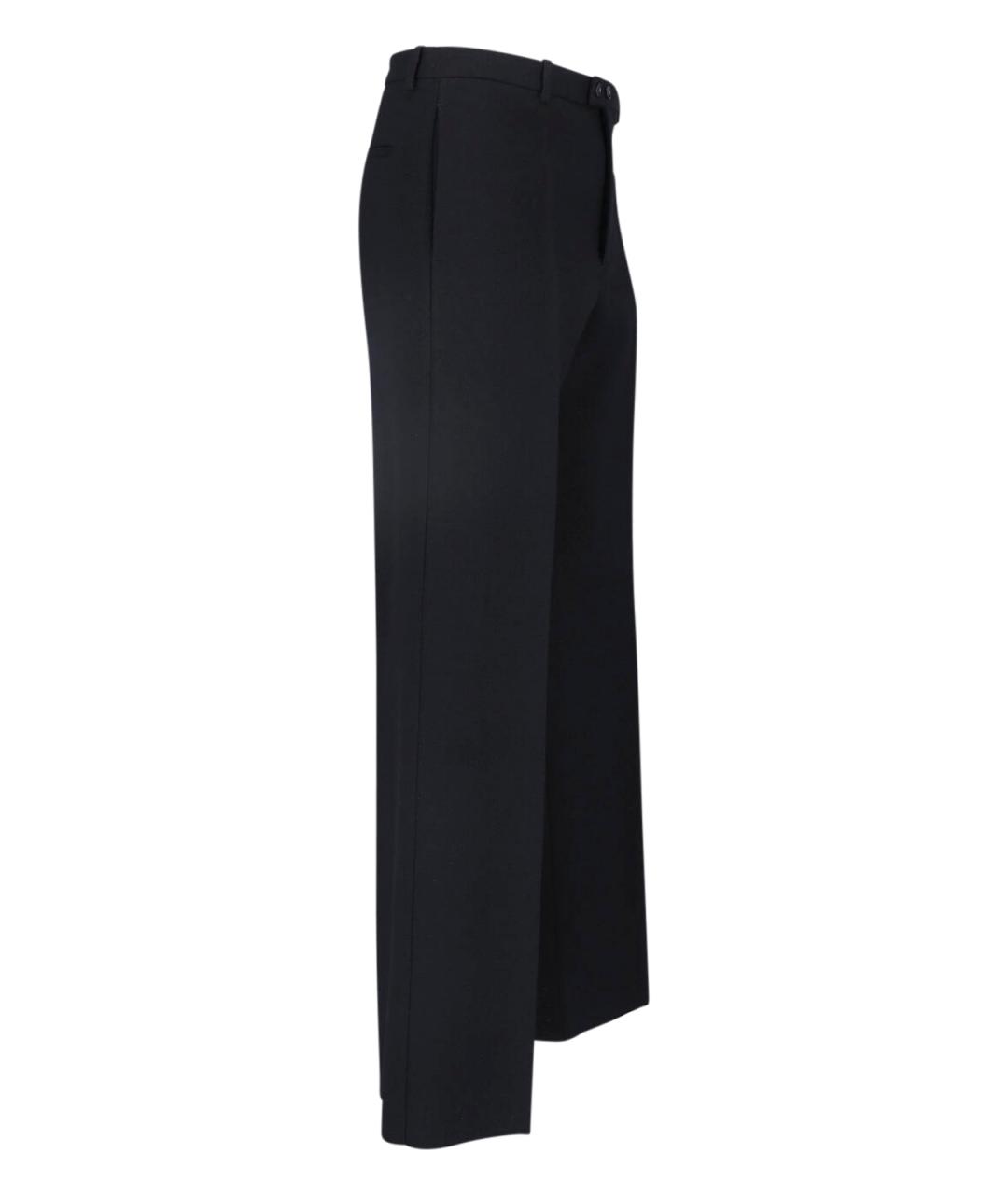 JIL SANDER Черные шерстяные повседневные брюки, фото 3